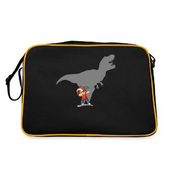 Back to school School Enrolment Schoolchild Dinosaur Dino - Retro Bag - black/gold - Back