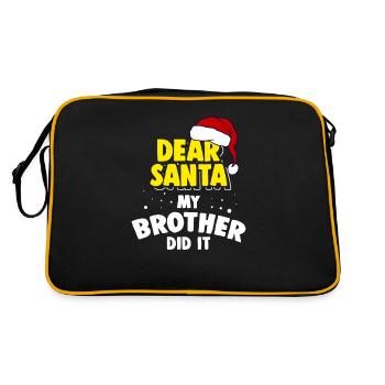 Drôle de frère de Noël l’a fait frère Pun Noël - Sac Retro - noir/or - Dos
