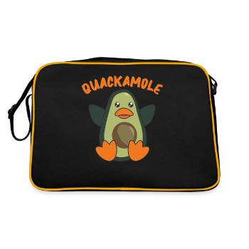 Quackamole sweet avocado duck pun avocados - Retro Bag - black/gold - Back
