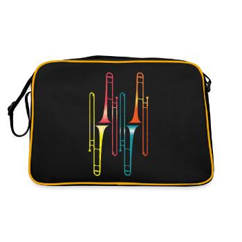 Musique de groupe de trombone rétro - Sac Retro - noir/or - Dos