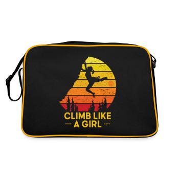 Felsklettern Boulder Klettern Bergsteigen - Retro Tasche - Schwarz/Gold - Hinten