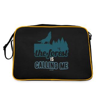 The forest calls me - Retro Bag - black/gold - Back