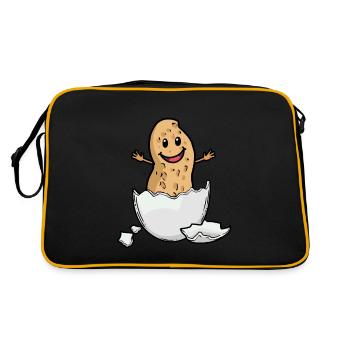 Peanut Nut Eggshell Birth Baby Hurray - Retro Bag - black/gold - Back