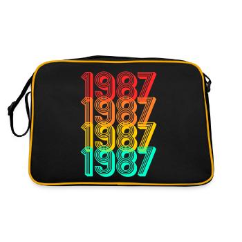 Né en 1987 Millésime 1987 Anniversaire cadeau - Sac Retro - noir/or - Dos