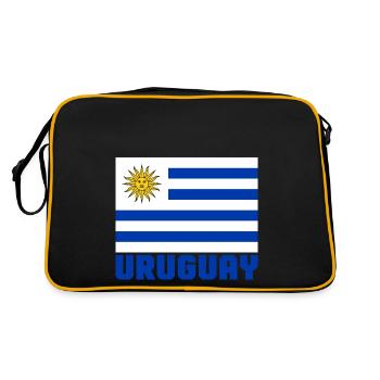 Uruguay - Retro Tasche - Schwarz/Gold - Hinten