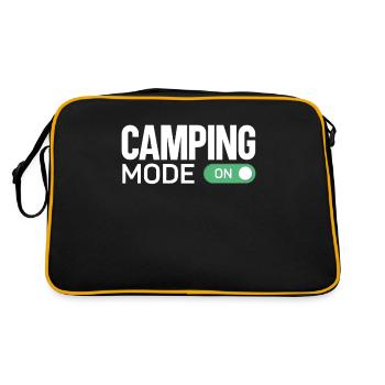 Camping Mode On Tent - Retro Tasche - Schwarz/Gold - Hinten
