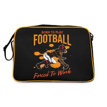 American Football Touchdown Quarterback Gift - Retro Bag - black/gold - Back