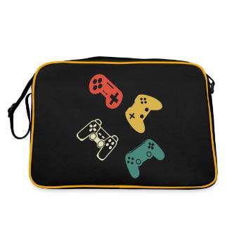 Gamer Controller Gaming Player - Video Games - Retro Bag - black/gold - Back