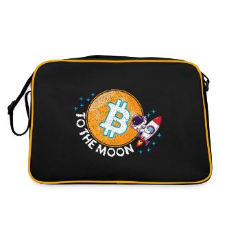 Bitcoin Crypto Blockchain Cryptocurrency BTC - Sac Retro - noir/or - Dos