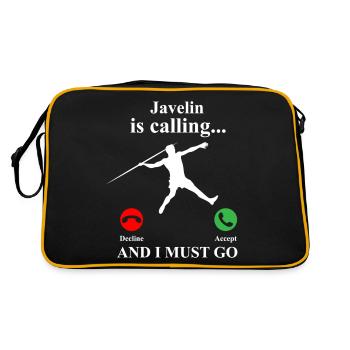 Lancer de lance athlète athlétisme - Sac Retro - noir/or - Dos