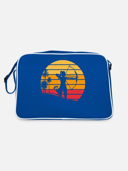 Sunset Archers Tir à l’arc Sports à l’arc - Sac Retro - bleu/blanc - Dos