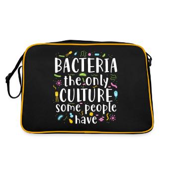 Bakterien Pun Lustige Wissenschaft Kleidung - Retro Tasche - Schwarz/Gold - Hinten
