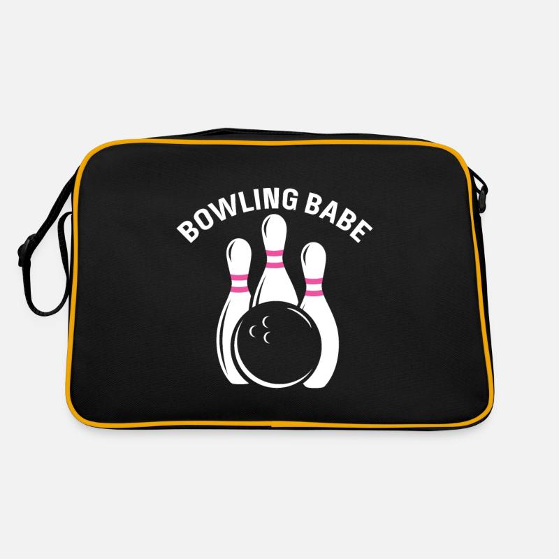 Bowling Babe Frau Bowler Retro Tasche