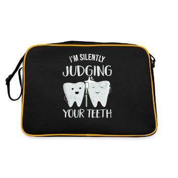 Dentist Dental Profession Dental Technician Dental Assistant - Retro Bag - black/gold - Back