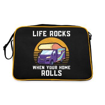 Camping Camping Camping Camping Camping-car Rétro - Sac Retro - noir/or - Dos