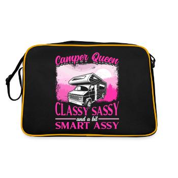 Camping Motorhome Campervan Retro - Sac Retro - noir/or - Dos