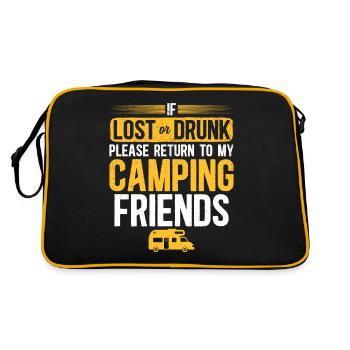 Camping Campervan Motorhome - Sac Retro - noir/or - Dos