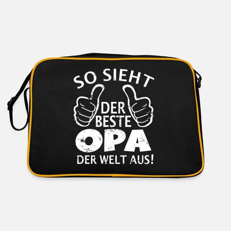 So sieht der beste Opa der Welt aus Vatertag Opi Retro Tasche