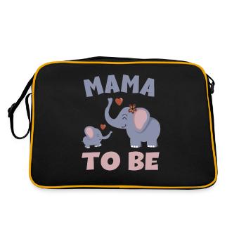 Mama To Be Elephant Baby Elephant - Bébé progéniture - Sac Retro - noir/or - Dos