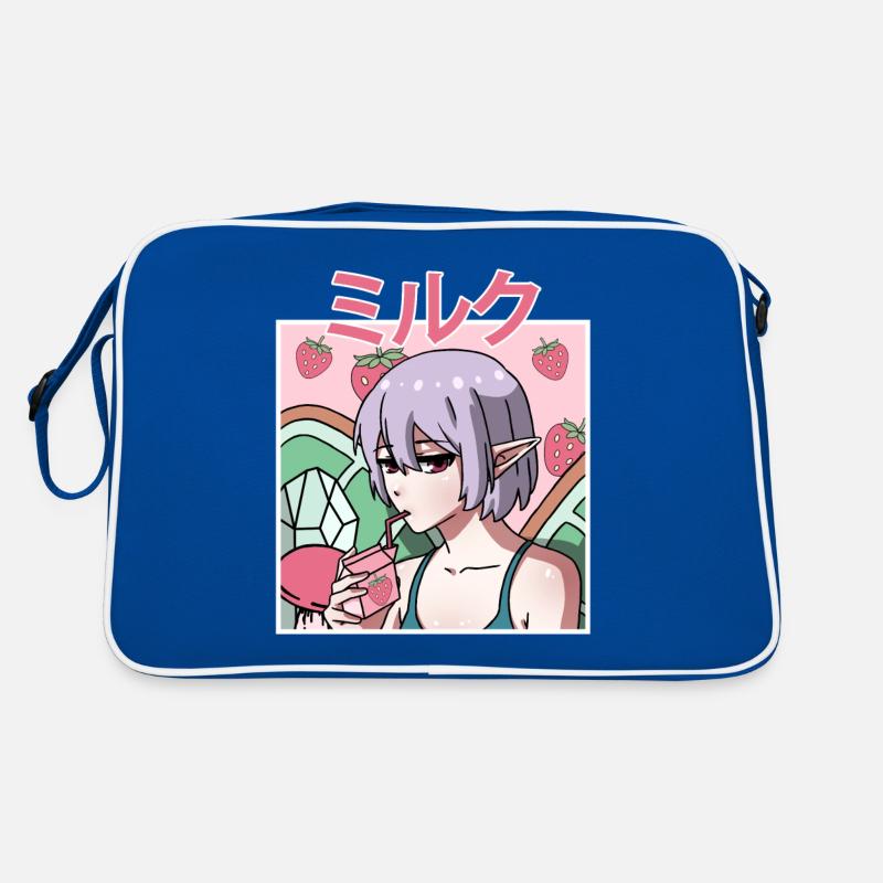Fairycore Aesthetic Fee boit du lait de fraise Sac Retro