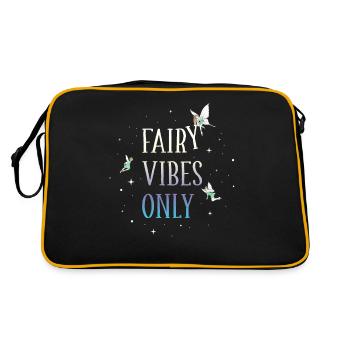Fairycore Aesthetic Fairy Vibes Only Faecore Feen - Retro Tasche - Schwarz/Gold - Hinten