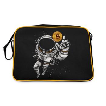 Bitcoin Crypto Astronaute - Sac Retro - noir/or - Dos