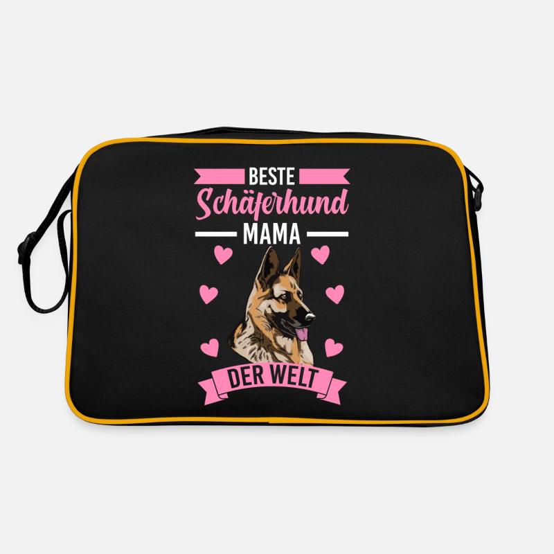 Deutscher Schäferhund Mama Retro Tasche