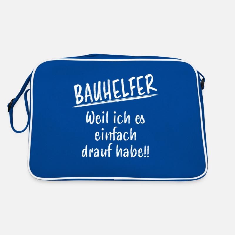 Bauhelfer Lustiger Spruch Baustelle Beruf Geschenk Retro Tasche