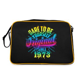 LGBTQ Coloré Rainbow Pride Love Anniversaire 1973 - Sac Retro - noir/or - Dos