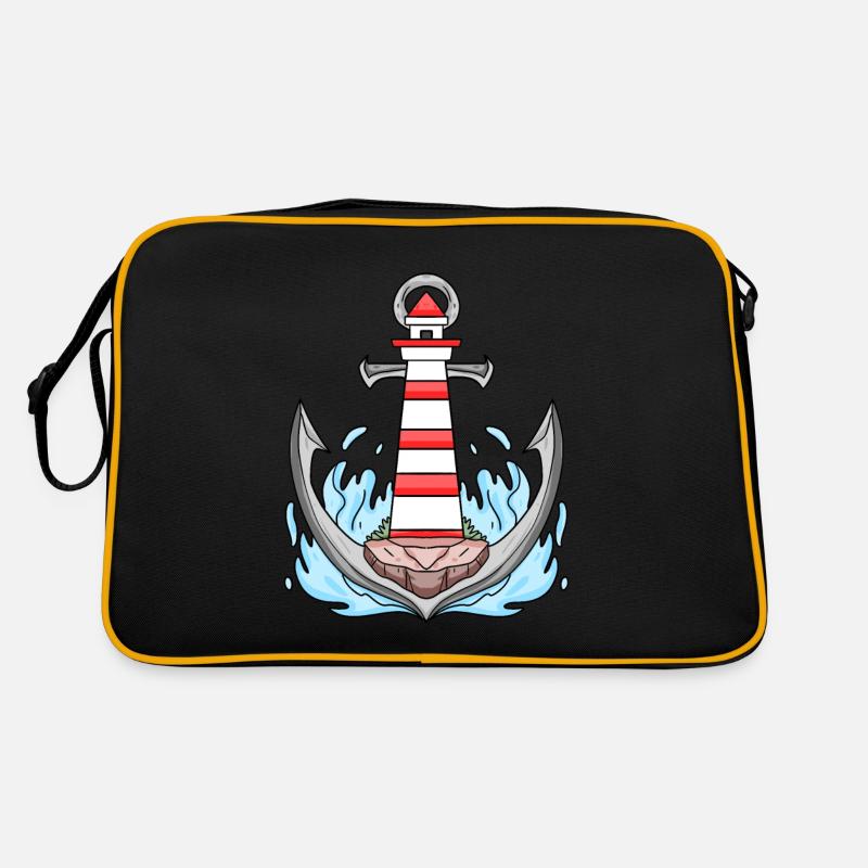 Phare d’Anchor - Sac Retro - noir/or