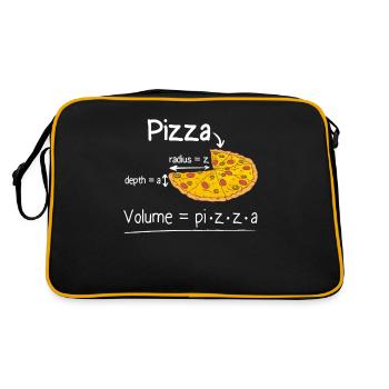 Formel lustiges Pizza und Mathe Meme Mathe Lehrer - Retro Tasche - Schwarz/Gold - Hinten