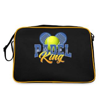 Padel King Für Padel Tennis Spieler - Retro Tasche - Schwarz/Gold - Hinten