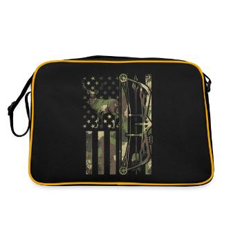 Bow & Arrow Bow Hunting Deer Hunting - Retro Bag - black/gold - Back