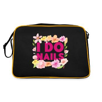 Nail Tech Devis Travail Ongle Uniforme - Sac Retro - noir/or - Dos