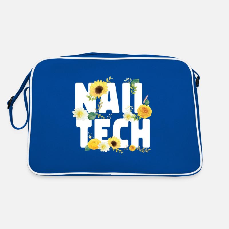 Nail Tech Quote Work Uniform Heart Retro Tasche