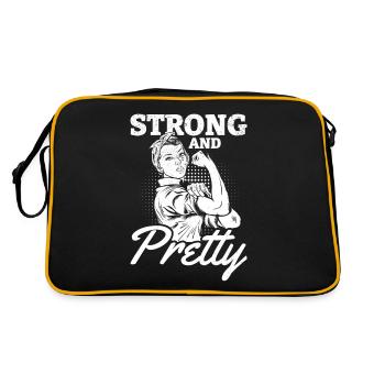 Fort et joli Fitness Workout Gym Musculation - Sac Retro - noir/or - Dos