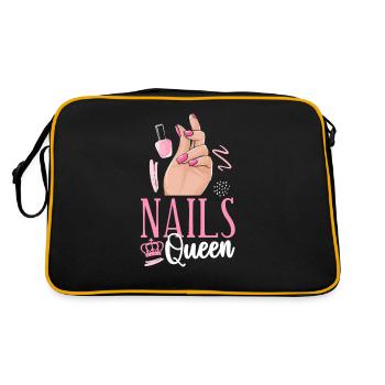 Nail Tech Devis Travail Ongle Uniforme - Sac Retro - noir/or - Dos