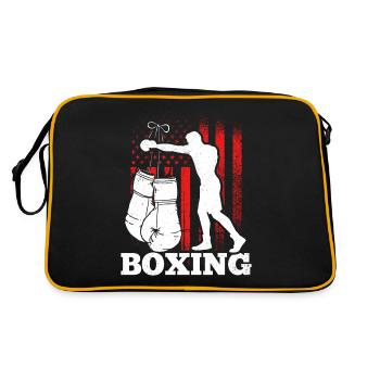 Boxing America Flag Martial Arts Boxing Boxing Fighter - Retro Bag - black/gold - Back