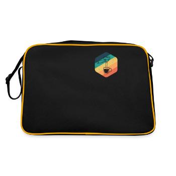 Retro Siebträger Für Barista und Kaffee Liebhaber - Retro Tasche - Schwarz/Gold - Hinten