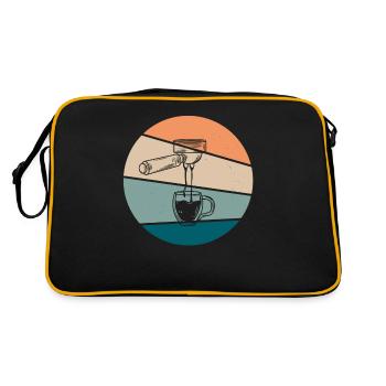 Retro Siebträger Für Barista und Kaffee Liebhaber - Retro Tasche - Schwarz/Gold - Hinten