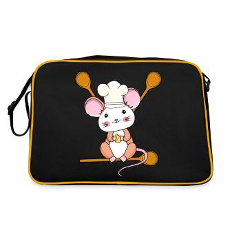 Art culinaire Souris Cuisine Cuillère Cuisine Cuisine Cuisinier Enfant - Sac Retro - noir/or - Dos