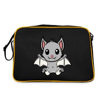 Halloween Bloodsucker Bat Horror Child Baby - Retro Bag - black/gold - Back
