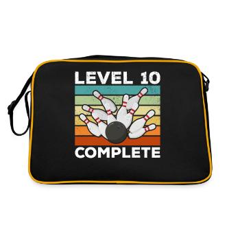 Bowling Level 10 Complete 10th Birthday Bowlers - Retro Bag - black/gold - Back