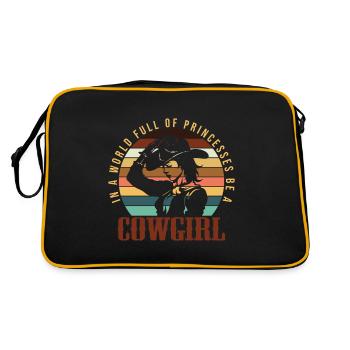 Cowgirls Chevaux Western Riding Gift - Sac Retro - noir/or - Dos