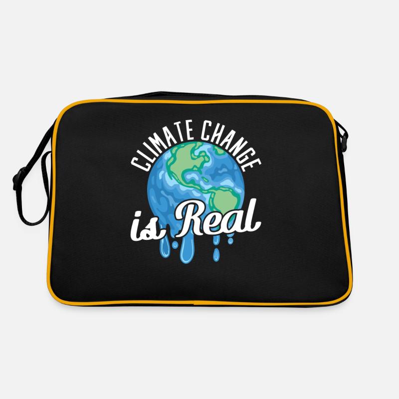 Erde Climate Change is Real Klimawandel Retro Tasche