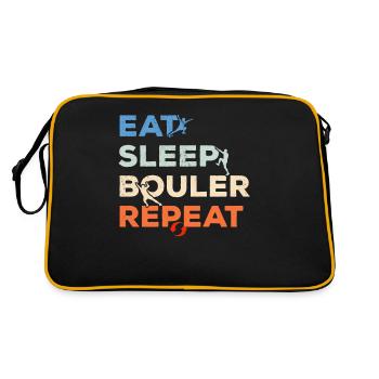 Manger Dormir Rocher Répéter Bloc Escalade de montagne - Sac Retro - noir/or - Dos