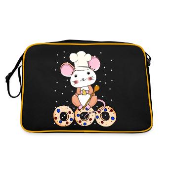 Mouse Baker Xmas Christmas Christmas Child - Retro Bag - black/gold - Back