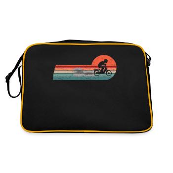 Mofa Mofaroller Moped Mofafahrer Zubehör Mofa - Retro Tasche - Schwarz/Gold - Hinten