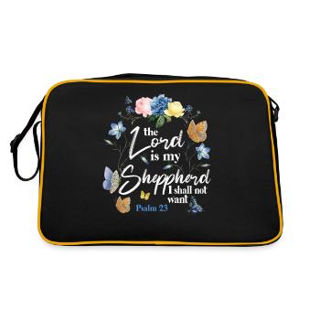 Citation de verset biblique chrétien - Sac Retro - noir/or - Dos