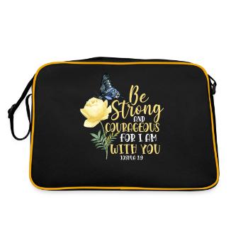 Citation de verset biblique chrétien - Sac Retro - noir/or - Dos